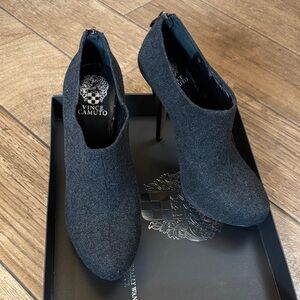 Vince Camuto Charcoal Heeled Boots